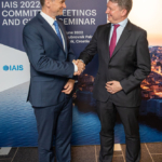 (L) Ante Žigman, President of the Board of the Croatian Financial Services Supervisory Agency, and (R) Jonathan Dixon, IAIS Secretary General